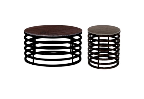 Marble and Metal Coffee Table