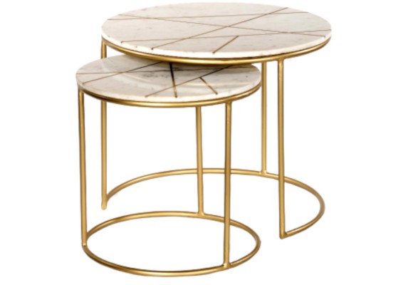 Marble & Gold Side Tables