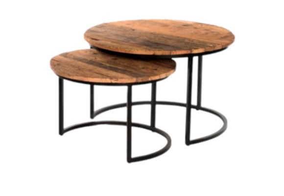 Reclaimed Wood and Metal Tables