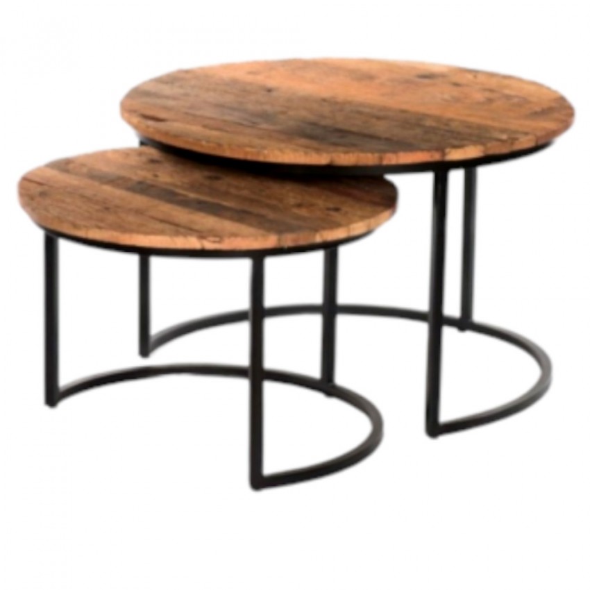 Reclaimed Wood and Metal Tables
