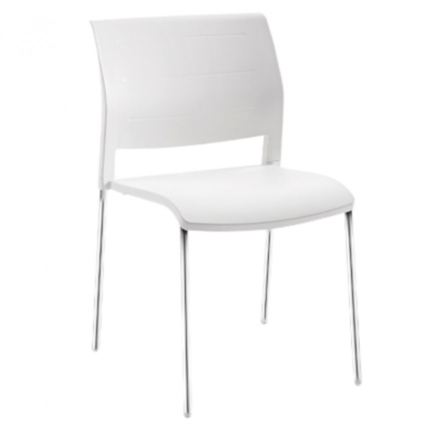 Connect Chair 4 leg polyprop white