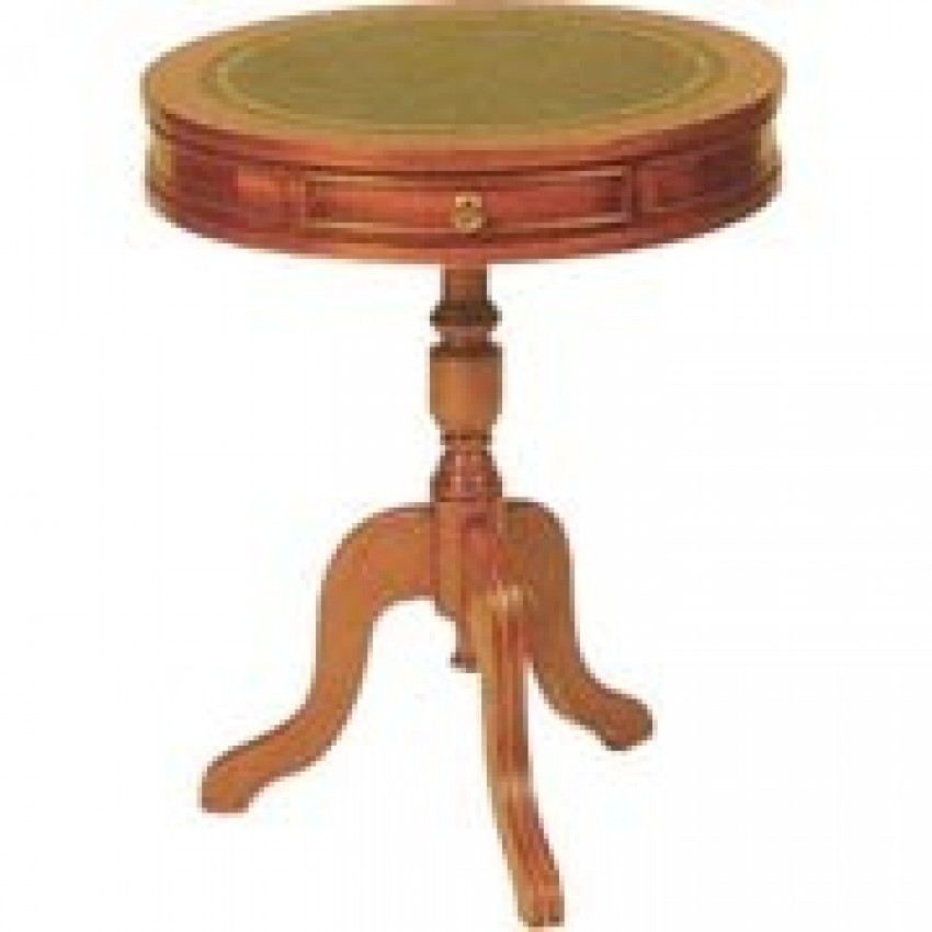 Leather Drum Table