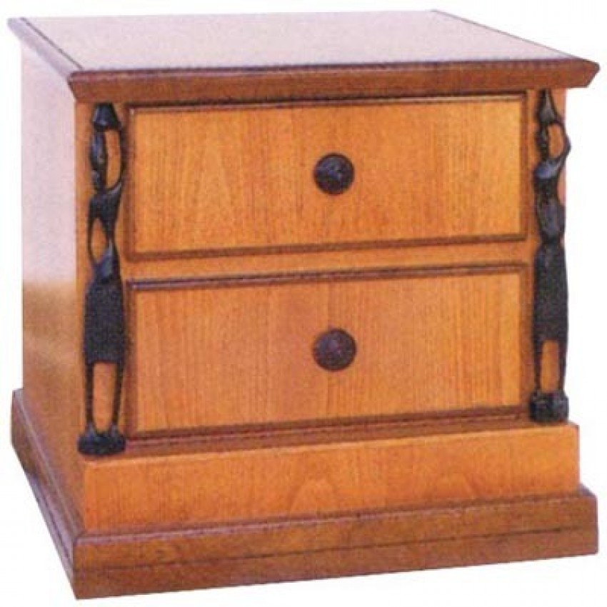 African 2 drawers Pedestal
