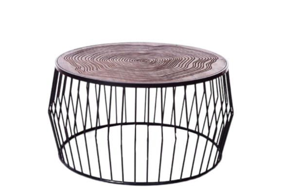 Metal & Wood Coffee Table