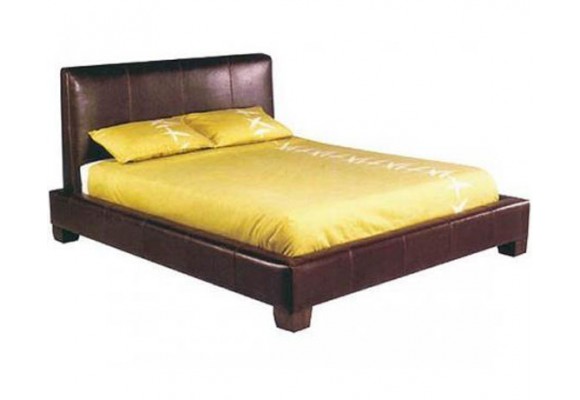 Contemporary styled floating bed base and headboard